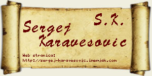 Sergej Karavesović vizit kartica